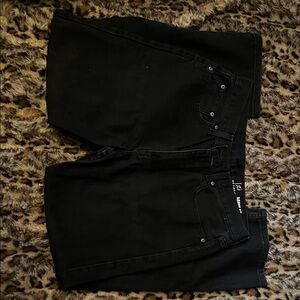 Black Denim Shorts